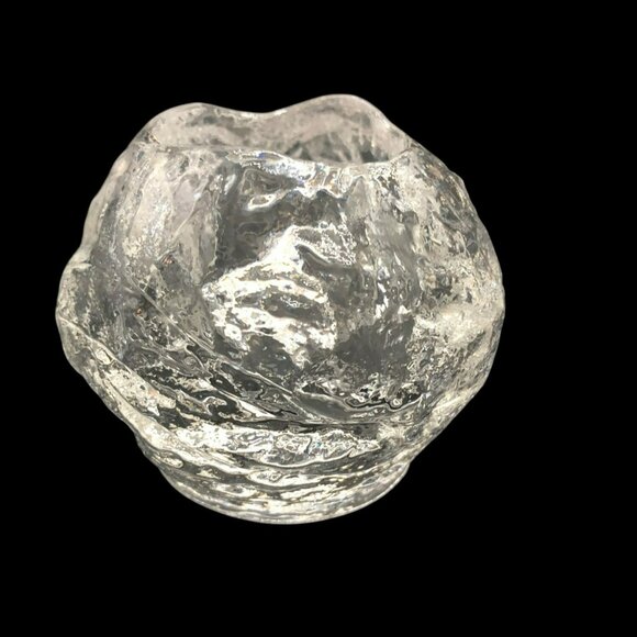 Crystal Snowball Votive Candle Holder Ann Warff Sweden For Kosta Boda 3.15 In - Picture 1 of 7